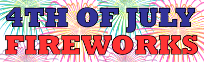 4th of July Fireworks Banner