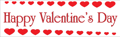 Happy Valentine's Day Banner (Design #4)