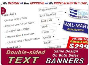 Text Banner - Double-sided
