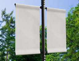 Vinyl banners with pole pockets