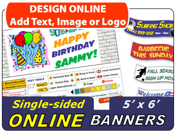 Graphic Digital Vinyl Sign 5' X 6' Full Color Banner 